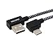 Micord 2 Pack 3.3ft Right Angle Type C Cable, 90 Degree USB 3.1 Type C (USB-C) Male to USB 2.0 Type A Male Connector Sync & Charging Cable for Apple New Macbook 12 Inch, Nokia N1 ect (Black)
