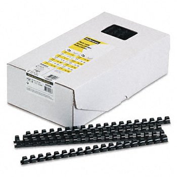 Photo 1 of Fellowes Plastic Comb Bindings BINDING,PLAS,1/2,100PK,BK FAX1860C (Pack of 8)