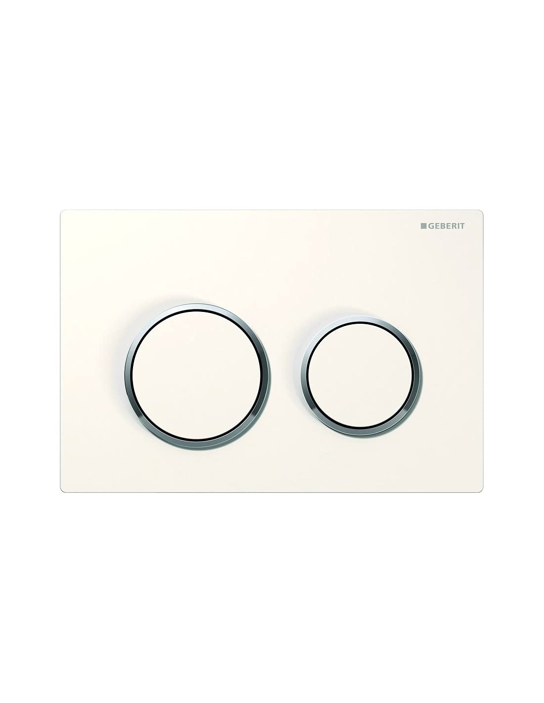 Geberit Omega 20 115085KH1 115085KH1 Actuator Plate with 2 Flush Quantities, high-Gloss Chrome-Plated/Silky-Gloss Chrome-Plated