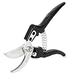 SENQIAO Pruning Shears,Best Bypass Pruner Garden Shears,Tree Trimmer,Ideal Shrub Plant Scissors & Rose Cutter Razor Sharp Hand Secateurs Ergonomic Gardening Tool for Effortless Cuts (Black)