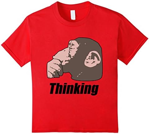Kids Rough Mango: Monkey Thinking Shirt Monkey Business 12 Red