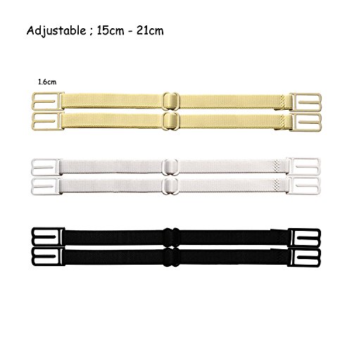 Wartoon 27-in-1 Bra Extenders Adjustable,4 Color 16 Piece Bra Strap Extenders and 1 Pair Invisible Clear Replacement Bra Straps 6 Pieces Non-slip Bra Strap Holder with 3 Pieces Bra Clips - Thumbnail 2