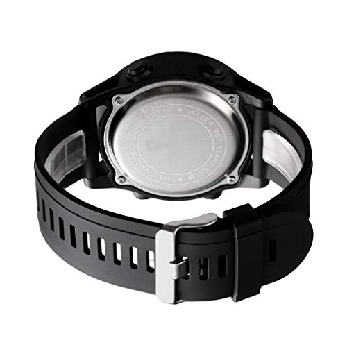 Men's Digital Sport Watch Electronic LED Fashion Waterproof Outdoor Casual Wrist Watch (Black)