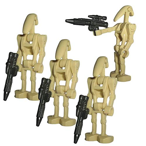 4er Set B1 Battle Droiden mit Blaster Waffe - modifizierte Custom Figur des bekannten Klemmbausteinherstellers und somit…