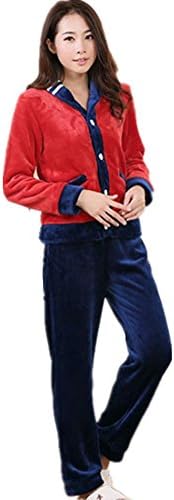 DMMSS Women's Comfort Sleepwear Long Sleeve Pajama Set with Pj Pants , l
