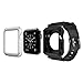 Simpeak Rugged Protective Case with Black Strap Bands Compatible with Apple Watch Series 3 Series 2 42mm, Silver