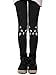 Govc Girls Winter Warm Fleece Lined Elastic Waist Velvet Stretchy Thick Leggings(Black Cat,M)