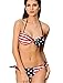AvaCostume Women's Patriotic American Flag Stars and Stripes Push up Bikini Swimsuits