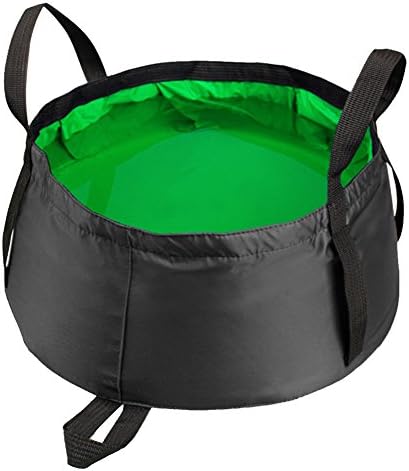 15l Outdoor Folding Water Basin Washbasin Camping Fishing Travel Footbath (Grass Green)