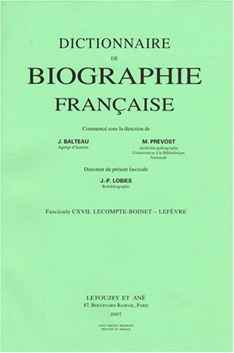Dictionnaire de biographie française