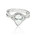 Halo Bridal Engagement Ring Teardrop Pear Round CZ Infinity Shank 925 Sterling Silver Choose Color