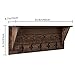 Oyeye Wall Mounted Coat Rack Shelf, Brown Rustic Wooden 24'' Entryway Coat Hooks 5 Rustic Hooks for Bathroom Living Room Bedroom and Kitchen (Solid Pine Wood)