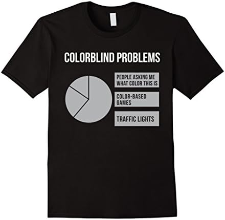 Men's Colorblind Problems T-shirt 2XL Black