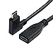 JSER 90 Degree Right Angled USB-C USB 3.1 Type C Male to Female Extension Data Cable for Macbook Tablet 20cm JSER