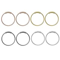 YHmall Steel Hinged Clicker Seamless Piercing Nose Ring Hoop Lip Ear Ring-8mm