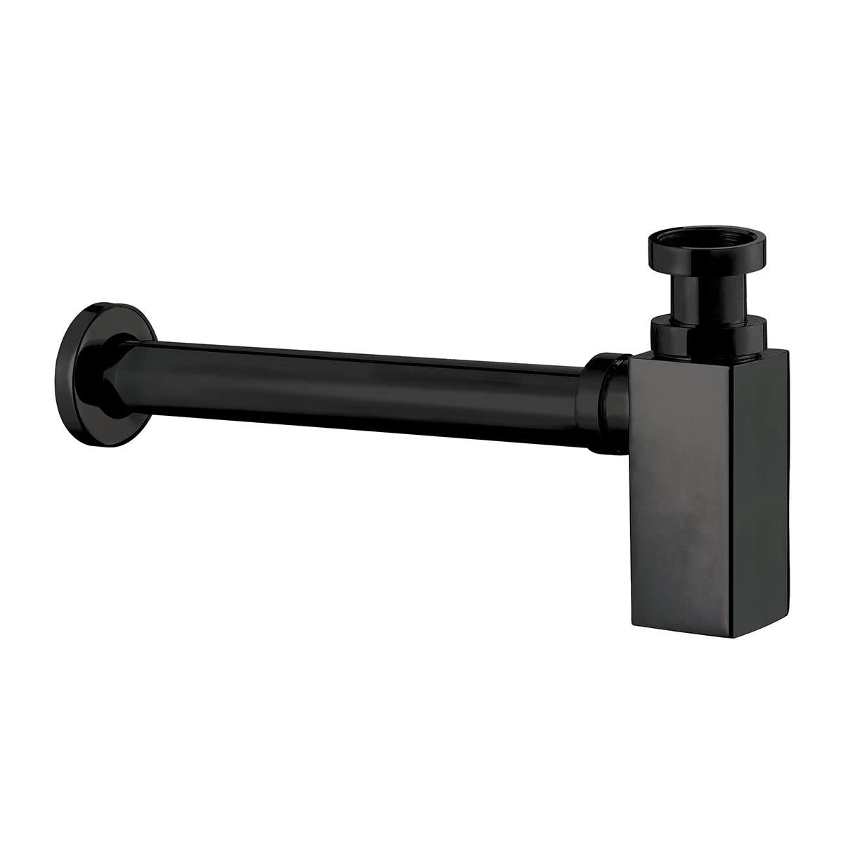 Noir Bottle Trap Square | Bottle Trap | Matt Black | for Wall Mounted Basin