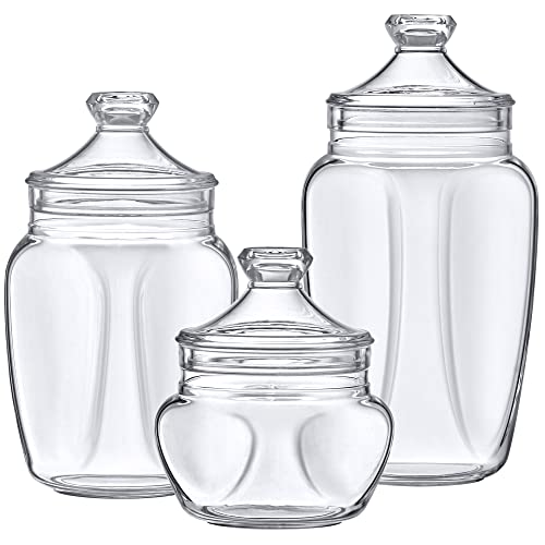 Amazing Abby Embrace Acrylic Bathroom Canisters (3Piece Set