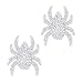 Orrous & Co. Legacy Collection Women's 18K White Gold Plated Cubic Zirconia Spider Stud Earrings, One Size