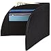 Rogue Industries Mens Front Pocket RFID Bison Leather Wallet, Black - Classic Bifold Design Holds up to 6 Cards, ID Window, Billfold w/Stash Pocket for Money - Gift for Men - USA Made
