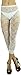 ToBeInStyle Women's Floral Lace Nylon Blend Leggings With Lace Trim Bottom - White - One Size Fits Most