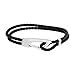 MONTBLANC Black Woven Leather Men's Bracelet 11499068