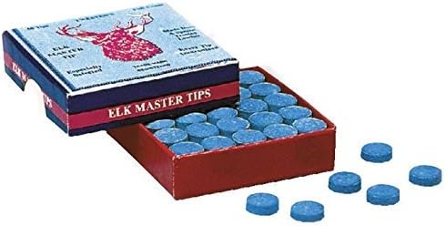 KBA Snooker Pool Elk Master Tip Box 50 Pieces (9 mm Size)