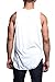 Victorious Solid Color Long Length Curved Hem Tank Top TT47 - White - Medium - G14B