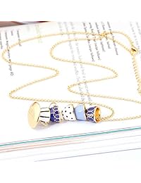 JUICY GRAPE Long Necklaces for Women, Elegant Teapot Teacup Sweater Pendant Necklace Chain
