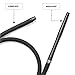 LUX Hookah Hose Mark II - Premium Silicone, Rich Color, Easy Clean Technology, Medical-Grade Aluminum Handle, and Premium Soft Hose (Pitch Black)