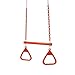 Trapeze Bar for Swing Set Accessories Set with Rings - Kids Replacement Swings for Swing Set Trapeze Bar
