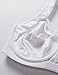 SYROKAN Women's High Impact Workout Running Powerback Support Underwire Sports Bra White 40DD