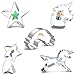 BUSOHA Unicorn Cookie Cutter Set 5pcs - Unicorn, Unicorn Head, Rainbow, Shooting Star and Star, Large Stainless Steel Fondant Molds for Kid's Kitchen Biscuit Baking Tools Holiday Party Supplies