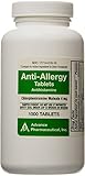 Chlorpheniramine Maleate anti-allergy advaced pharmaceuticl tablets, 4 mg - 1000 ea