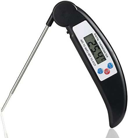 Realcook Meat Thermometer with Foldable Long Probe, Digtial Super Fast Instant Read Cooking Thermometer for Kitchen, Grill, BBQ Grill Smoker, Candy, Milk