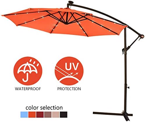 Costway 3m Outdoor Led Parasol Patio Sol Buy Online In El Salvador At Desertcart