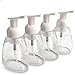Foaming Soap Dispenser Refillable Foam Hand Pump Empty Bottles Container for Castile Liquid Soap BPA Free Plastic (10 oz) - 4 Pack Clear