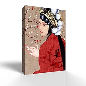 Canvas Wall Art Chinese Opera Character Pictures Home Wall Decorations for Bedroom Living Room Paintings Canvas Prints Framed - 12x18 inches