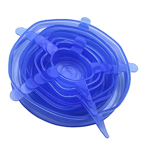 SWQ 9 Pack Silicone Covers Two Styles Reusable for Microwaves Bowls Pots Cups Food Cover To Keep Your Food Fresh And Tasty - Thumbnail 7