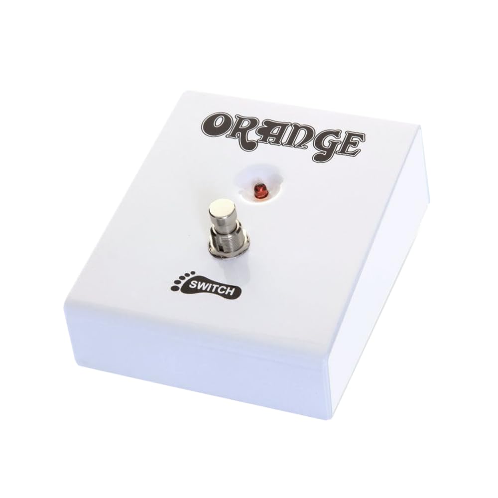 Orange FS-1 Single Button Guitar Amp Footswitch – Latching Pedal with LED Indicator for Guitar, Bass Amplifiers, Durable Steel Construction, 1/4" (6.35mm) Jack Input
