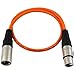 GLS Audio 2ft Patch Cable Cords - XLR Male to XLR Female Color Cables - 2' Balanced Snake Cord - 6 Pack