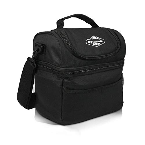 Dynamic Gear Refrigerated Lunch Box Tote Bag, Large, Adults/Men/Women, Insulated, Mesh Pockets, For Travel, Work, Picnic, Camping!