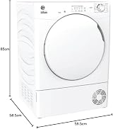 Hoover HLE C8LF 8kg Freestanding Condenser Tumble Dryer White view 5