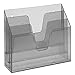 Acrimet Horizontal Triple File Folder Holder Organizer (Smoke Color)