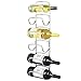 mDesign Modern Decorative Metal Wine Bottle Storage Organizer Rack Holder - 6 Level Design - Wall Mount - Chrome