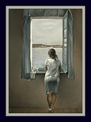 Famous Salvador Dali Girl Standing At the Window 11x14 Double Matted Fine Art 8x12 Print Ready to Be Framed Classic