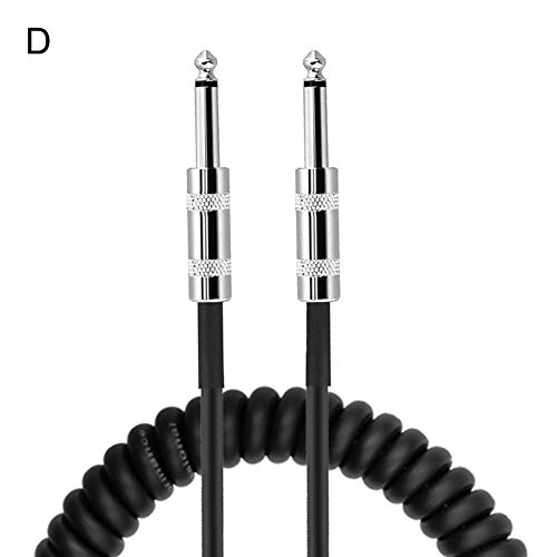 millet16zjh 300cm Electric Guitar Bass Cord Straight Right Angle Faux Leather Audio Cable - Black D