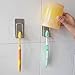 Toothbrush Holder Wall Mounted Cup Holder Stainless Steel Self Adhesive For Bathroom By VIDEOTORG, Electric Toothbrush Holder Cover Suction Cup Paste Stick For Home Hotel Kitchen Accessory Set(2 PACK)
