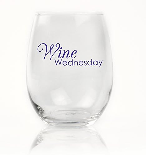 Funny Stemless Wine Glass - Wine Wednesday