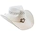 Boho Hip Cowboy Hat with Heart Concho, Natural Toyo Straw, Shapeable Brim