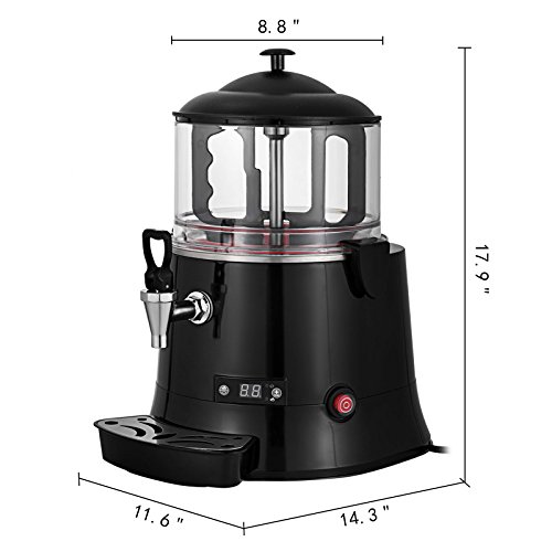 VEVOR Commercial Hot Chocolate Machine 400W Chocolate Beverage Dispenser 10 Liter Hot Chocolate Maker & Milk Frother 220V Beverage Dispenser Machine for Restaurants Bakeries Cafes - Thumbnail 2